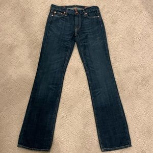 COPY - J Crew Hip slung Mid rise dark wash hipslung boot cut jeans. 26 x 31